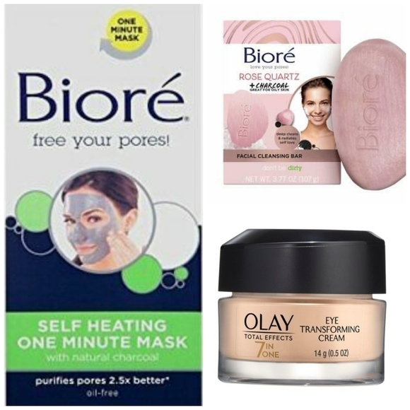OLAY Other - 𝅺LOT of Olay Total Effects Eye Cream, Biore Cleansing Bar and 16 ONE min masks